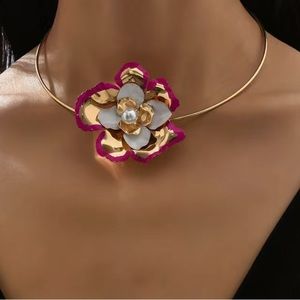 Barbie pink! Pretty necklace dress up any outfit so pretty !